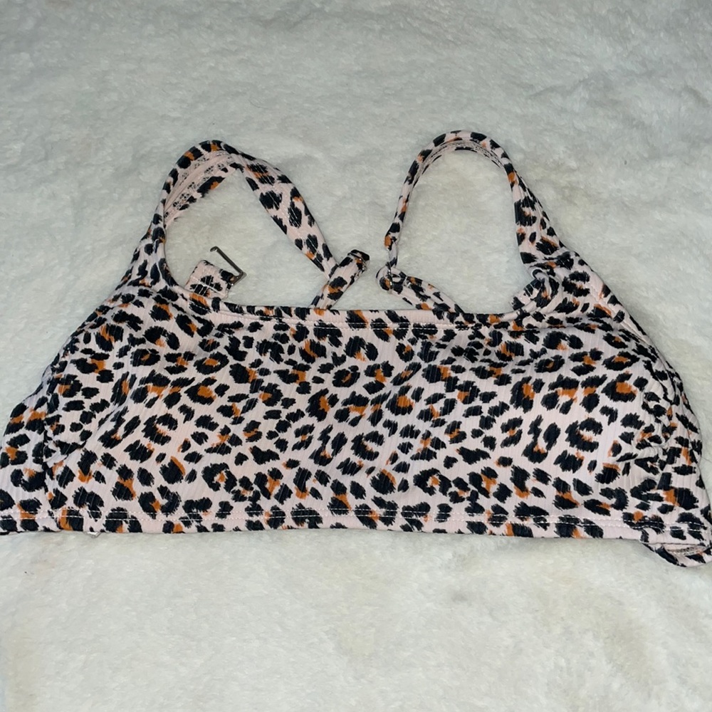 Xhilaration leopard bikini top